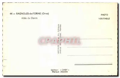 Allée du Dante — Bagnoles-de-l'Orne — Éditions Gaby — Rewers