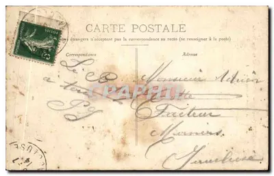 Malaucène (Vaucluse) — O Grozeau ao pé do Mont Ventoux (antiga residência papal) — Coleção artística J. Braun e Cie, em Carpentras — Verso