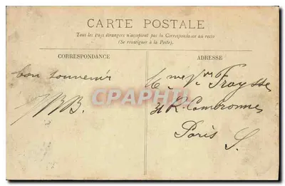 Nice — Avenida dos palmeiros no castelo — LL. n°275 — Verso