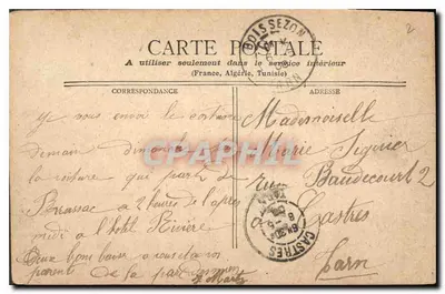 Nice - Quai du Midi - Les Ponchettes — widok z quai i basenów — wydawca STAFC - 74 — Rewers