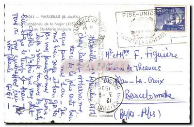 A Catedral da Major — Marselha — editor A. Cigogne, n°2061 — Verso