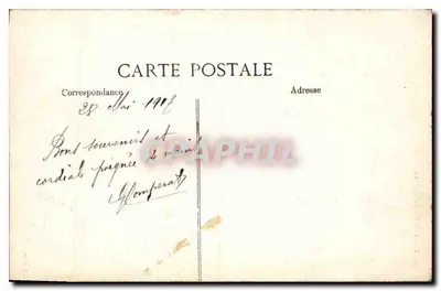Floresta de Fontainebleau — A Senhora Jane, Rocher d'Avon — editor SAVON, n°4 — Verso