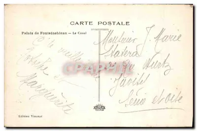 Pałac w Fontainebleau — Kanał — Wydawnictwo Vincent — Rewers