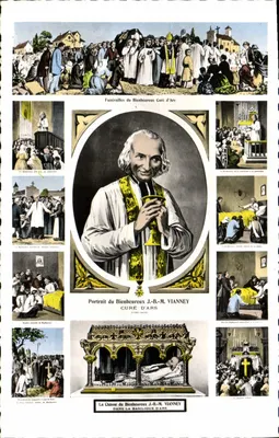 Funerais do Beato Curato de Ars — Retrato do Beato J.-B.-M. Vianney (1796-1859) — Editor não identificado