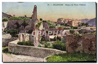 CPA Ollioules Ruines du vieux chateau