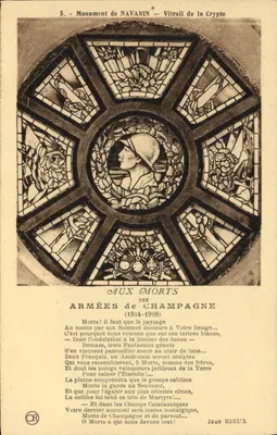 Monumento de NAVARIN — Vitral da Cripta — Éditions Artisitiques Camard - Suippes
