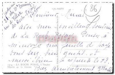 La Roche-Posay — L'antico mulino e la Creuse — Réal-Photo, Parigi 15e — Verso
