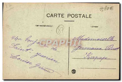 As Margens da Glane — Limoges — Edit Côt, Limoges — Verso