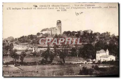 Chalus (Haute-Vienne) — Vista do Castelo — Editor Daudet