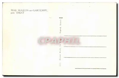 Mas Sugeon-sur-Gartempe, blisko Thiat — widok z przepływu i rzeki — wydawca Marcel Brule, Le Thiat — Rewers