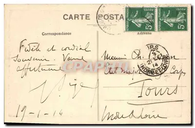 La Vienne em St-Priest-Caurion — Limousin — Edição do Courrier du Centre, Limoges, n°311 — Verso