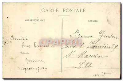 Jeune fille et homme en costume limousin — scène de tendresse — Prosper Batier, phot.-édit., Limoges, n°2 — Reverso