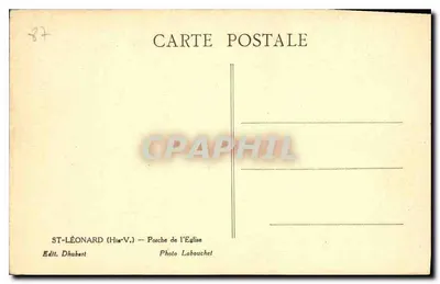 San Léonard (His-V.) — Porcile della Chiesa — Edit. Dhubert — Verso