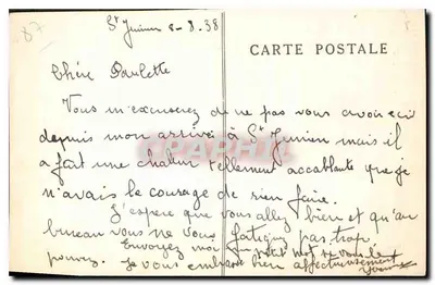 St-JUNIEN (H.-V.) — A Glane pitoresca, perto do Gué Giraud — Au Grand Livre — Verso