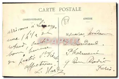 Ruins of Château de Chalucet — Surroundings of Limoges — Édition du Courrier du Centre, Limoges, n°120 — Back