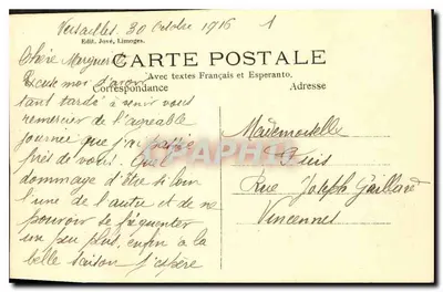 La Briance (Francia) — gué sobre piedras — Ed. Jové, n°156 — Reverso