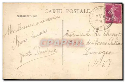 Arredores de SAINT-YRIEIX (Haute-Vienne) — Le Chalard. Ruínas da Torre. — Verso
