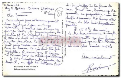 Wodospad w lesie — Wydawnictwo Bessines « Hte Vienne » — RAC — Rewers