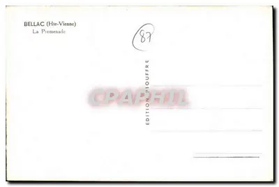 Bellac (Haute-Vienne) — A Promenade — Edição Pliouffre — Verso