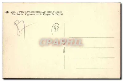 La Roche Vigeanne e o Circo de Peyrat — Peyrat-de-Bellac (Hte-Vienne) — Edição Laplace — Verso