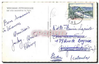 Vivonne pitoresca — As margens ensolaradas do Clain — editor 'miophot' — Verso