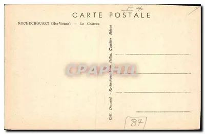 Rochechouart (Haute-Vienne) — O Castelo — Editor Combier — Verso