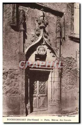 ROCHECHOUART (Hte-Vienne) — Porta, Casa dos Conselheiros — Imp. J. Dupanier