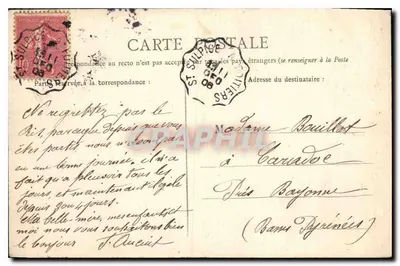 Torre da Côte au Chapt, perto de Thiat — Canton do Dorat — Impressora F. Surenand — Verso