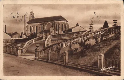 Igreja de Théojac — vista dos degraus — Théojac