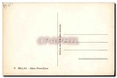 Bellac - Katedra Najświętszej Panny Maryi — Wydawnictwo Nowych Galerii, nr 17 — Rewers