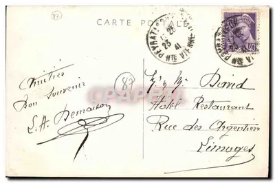 Peyrat-le-Château (H.-V.) — Dolina Maulde — Piękne miejsca Limousin — Wydawnictwo Savaud — Rewers