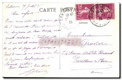 Comprenignac (Hte-Vienne) — Lago de Pontabrier — n°40 — Verso