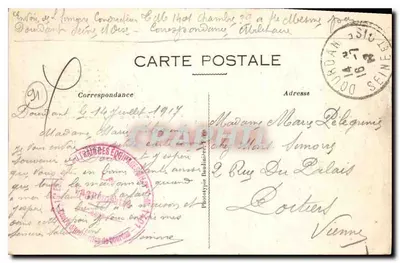 Dourdan (S.-et-O.) — Widok z Zamku — Fototypia Baudinier, Dourdan — Rewers