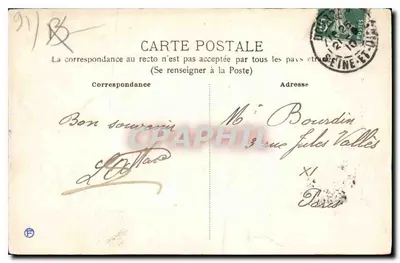 Dourdan (S.&O.) — La Chiesa — L. Bougardier, LIE. SOUBRLAN — Verso