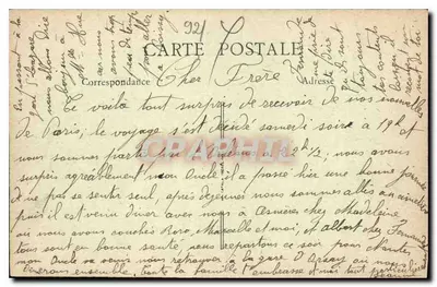 Asnières - Château Pouget — Ensemble du Parc — B. F. 262 — Achterkant