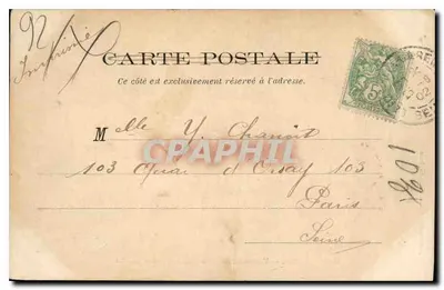 Asnières — Vista Geral do Cemitério dos Cães — F. POUYDERAL, Paris — Verso