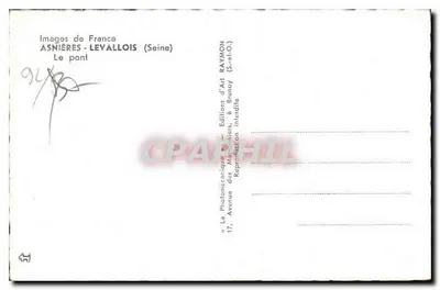 Asnières-Levallois — O ponte — Images de France — Verso