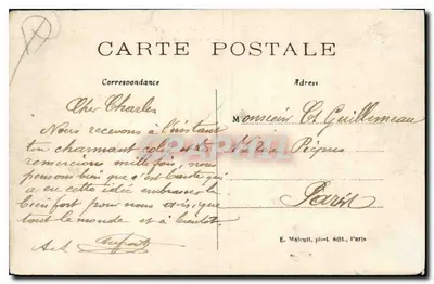 Asnières - Interior do Cemitério dos Cães — E.M. n°175 — Verso
