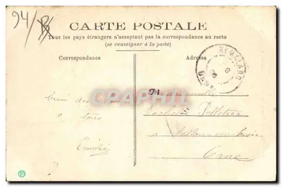 Wejście do Starego Fortu, Vincennes — ozdobione papierowymi kwiatami w czasie święta — D.W.D. n°36 — Rewers