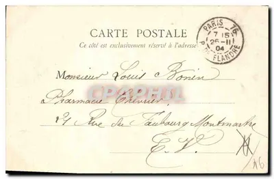 Vincennes — Wejście do Zameku — B. F. Paris C. 16 — Rewers