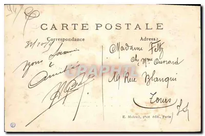 Vincennes — Lembrete de Vincennes — E. Malcuit, fot. edit., Paris, n° 2859 — Verso