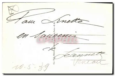 Vincennes — O Forte — Rua de Paris — E.M. n°1190 — Verso
