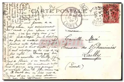 Vincennes - Cours Marigny - Statua del Generale Daumesnil — E. M. n° 34 — Verso