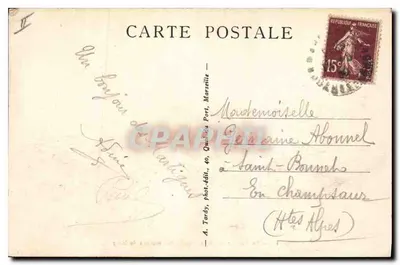 Caronte — Most nad wiśniami (strona z zakrętem) 943 metrów długości — A. Tarby, fot. wyd., 40, Przystań Port, Marsylia — Rewers