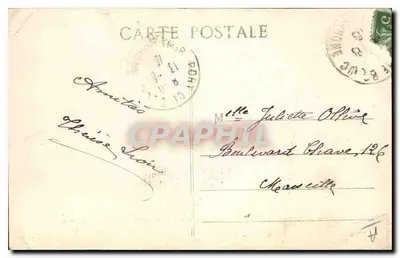 Viaduto de Caronte — Sobre a nova linha P.L.M. — H. David em Port-de-Bone — Verso