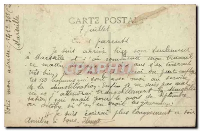 Marseille - Quai des Belges — uitgever C.M. — Achterkant