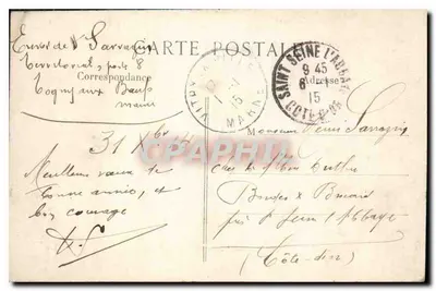 Senlis — La rue de la République bombardeada por los alemanes — L. C. H. Paris — Reverso