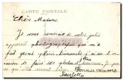 Nice — Baia Aniołów między kwiatami — wydawca L. Gillier et Fils, nr 142 — Rewers