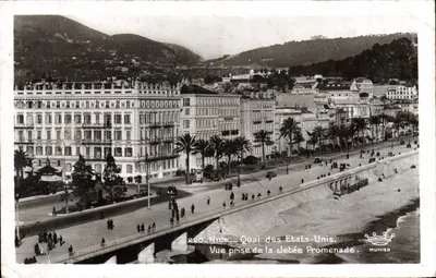 Nice — Quai des États-Unis — Widok z promenady — Munier