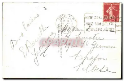 Nice — Quai des États-Unis — Widok z promenady — Munier — Rewers